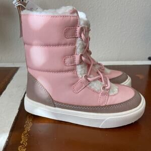 NWT Old Navy Pink Faux Fur Lined Snow Boots
